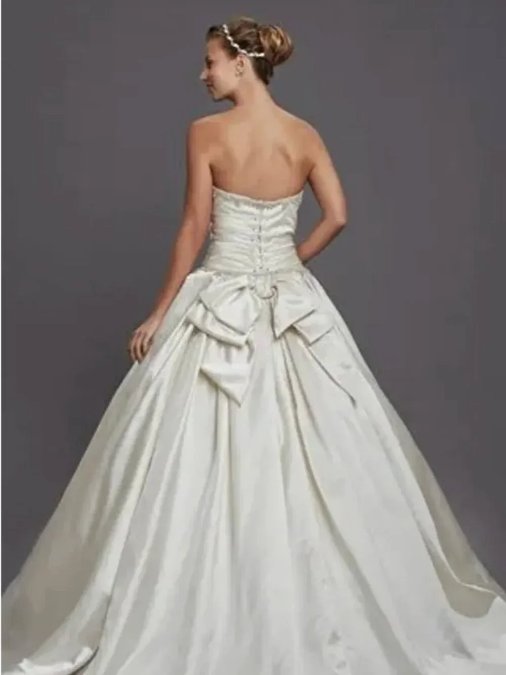 Satin Ballgown Pnina Tornai Princess Corset Wedding Gown - Picture 2 of 13